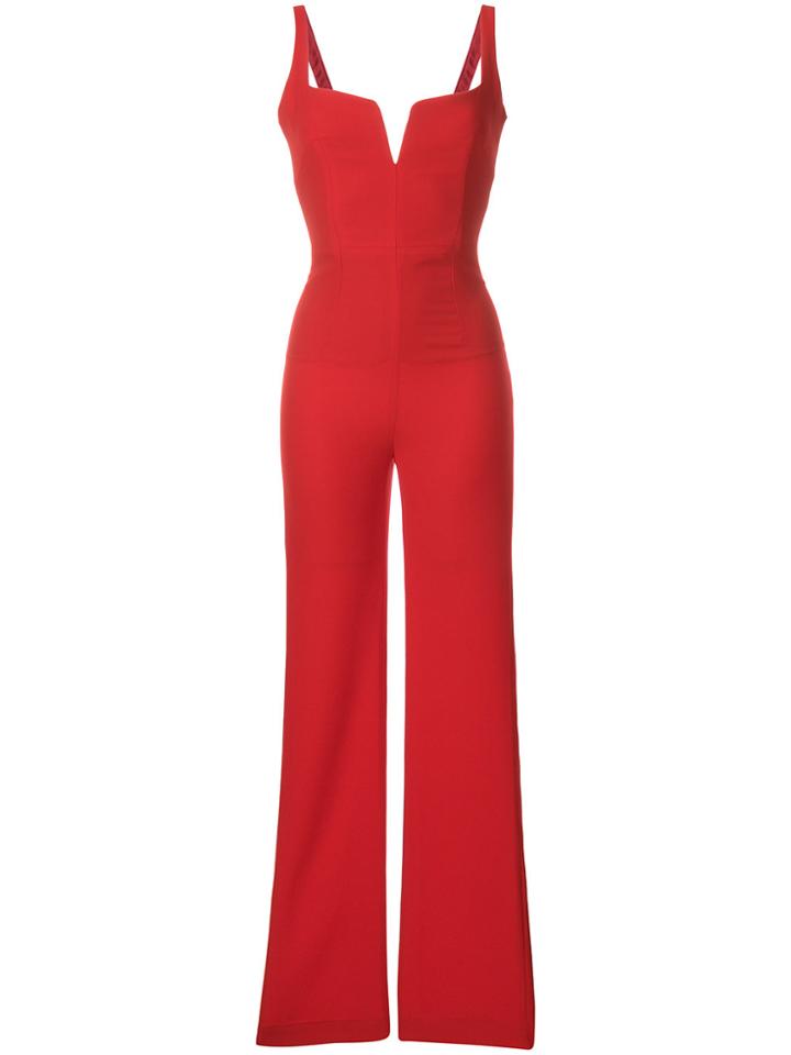 Galvan Signature Corset Jumpsuit - Red