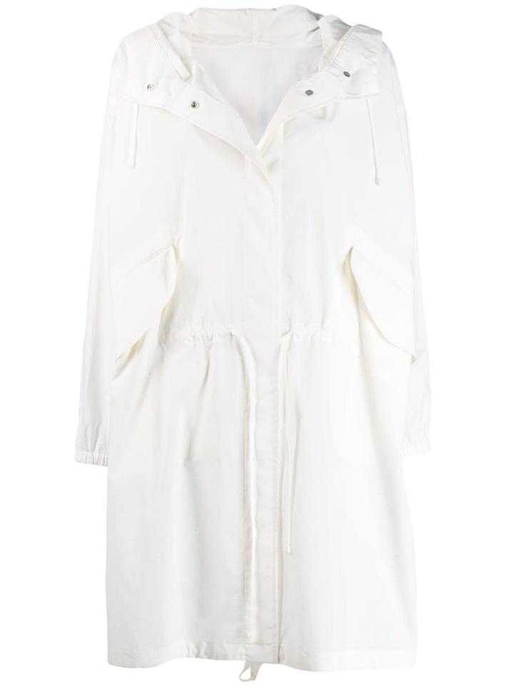 Jil Sander Hooded Raincoat - White