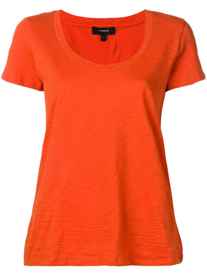 Theory Short-sleeve Fitted T-shirt - Orange