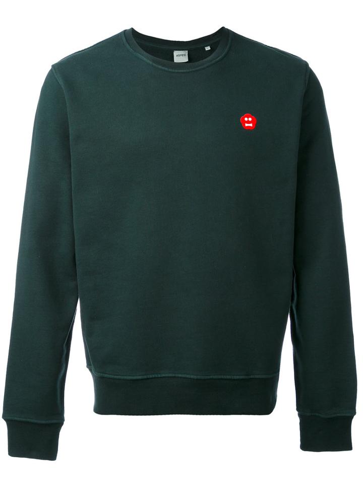 Aspesi - Crew Neck Sweatshirt - Men - Cotton - Xl, Green, Cotton
