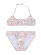 Finger In The Nose - Bandeau Bikini - Kids - Polyamide/polyester/spandex/elastane - 12 Yrs, Pink/purple