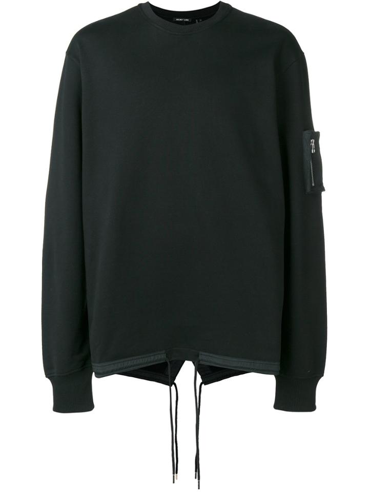 Helmut Lang Fishtail Crew-neck Sweatshirt - Black