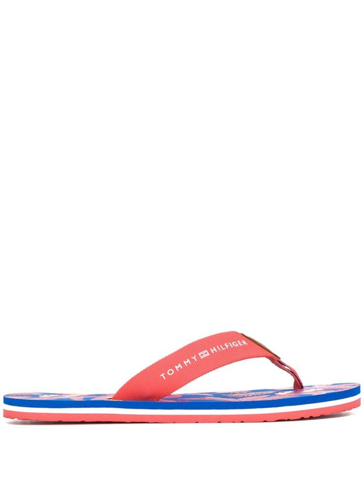 Tommy Hilfiger Grosgrain Thong Sandals - Orange