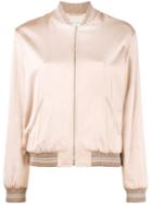 Saint Laurent Love Logo Bomber Jacket - Pink