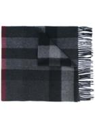 Burberry - Checked Scarf - Men - Cashmere - One Size, Black, Cashmere