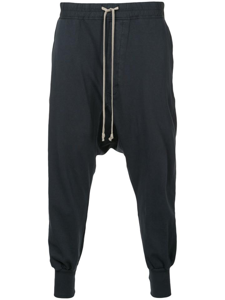 Rick Owens Drkshdw Drop Crotch Track Pants - Blue