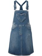 Love Moschino Denim Skirt Overall, Women's, Size: 42, Blue, Cotton/spandex/elastane