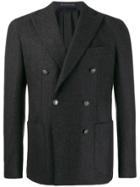 Bagnoli Sartoria Napoli Double-breasted Textured Jacket - Grey