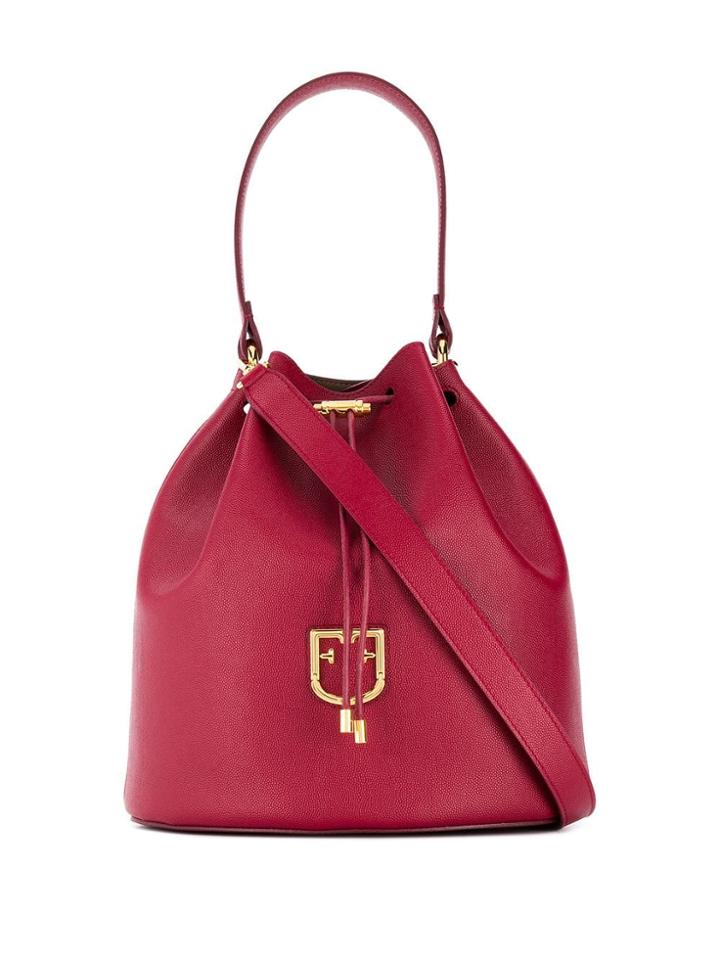 Furla Drawstring Top Tote - Red