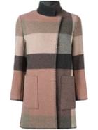 Etro Checked Coat, Women's, Size: 46, Pink/purple, Polyamide/wool