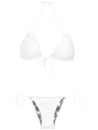 Amir Slama Panelled Bikini Set - White