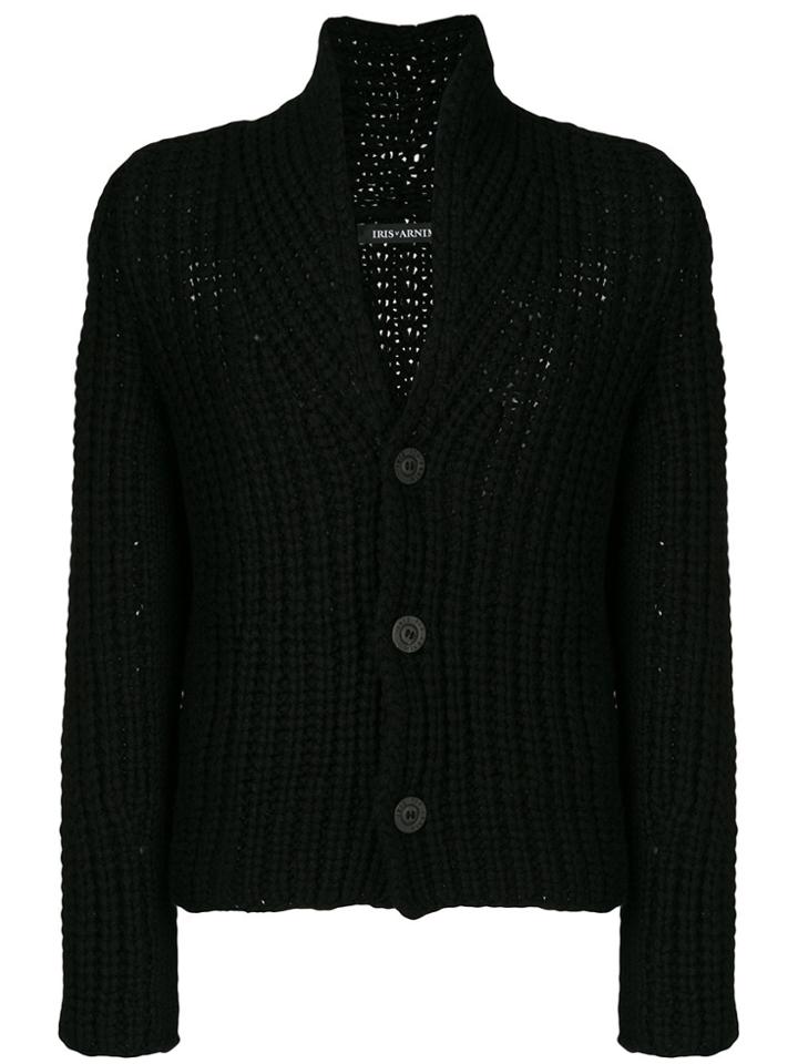 Iris Von Arnim Chunky Knit Cashmere Cardigan - Black