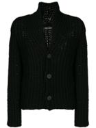 Iris Von Arnim Chunky Knit Cashmere Cardigan - Black