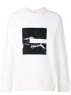 Neil Barrett Abstrast Print Tape Detail Sweatshirt - White