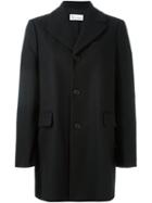 Red Valentino Single Breasted Coat, Women's, Size: 38, Black, Polyamide/polyester/acetate/wool