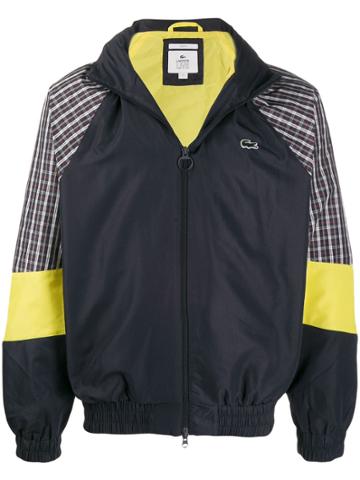 Lacoste Live Checked Sleeve Track Jacket - Blue