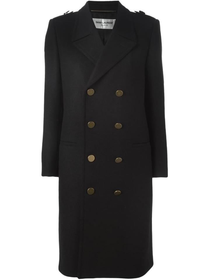 Saint Laurent Double Breasted Overcoat