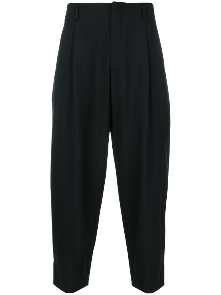 Comme Des Garçons Homme Plus Cropped Tailored Trousers - Black