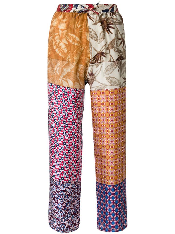Pierre-louis Mascia Cropped Printed Trousers - Multicolour