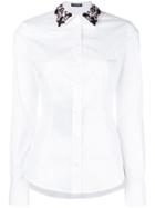 Dolce & Gabbana Embellished Collar Fitted Shirt - White