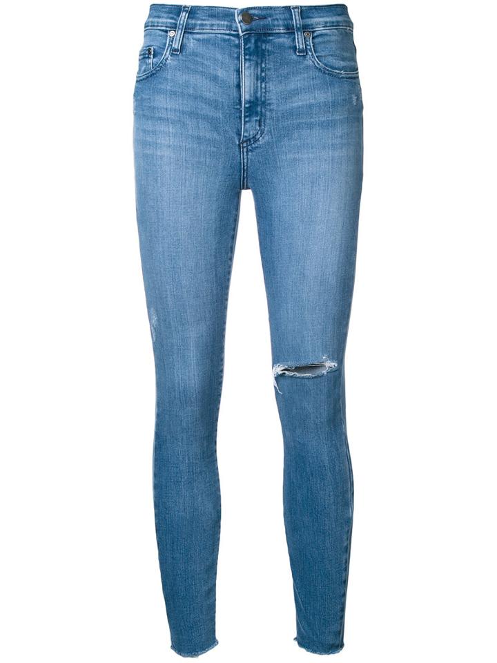 Nobody Denim Tonal Cult Skinny Ankle, Women's, Size: 24, Blue, Cotton/elastodiene/polyester