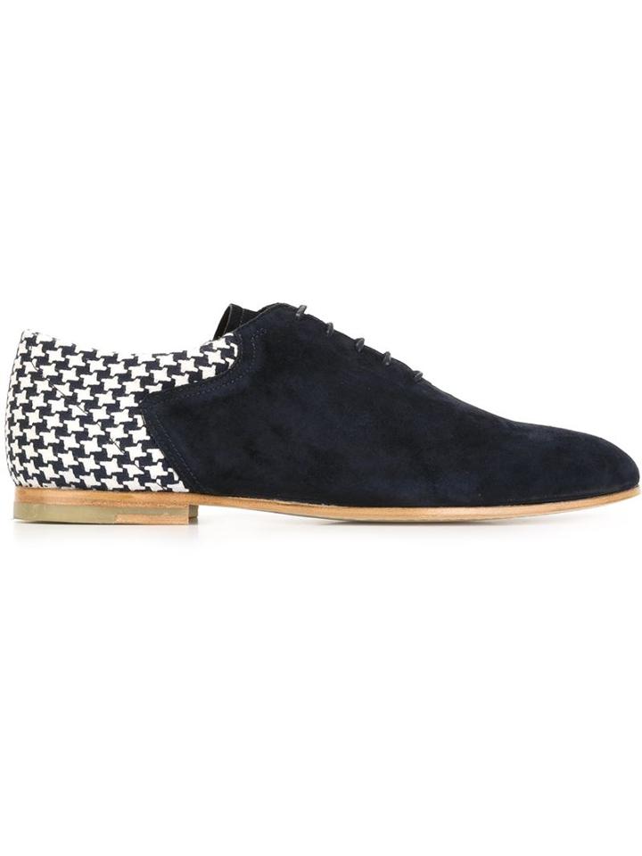 Paul & Joe Houndstooth Panel Lace-up Shoes