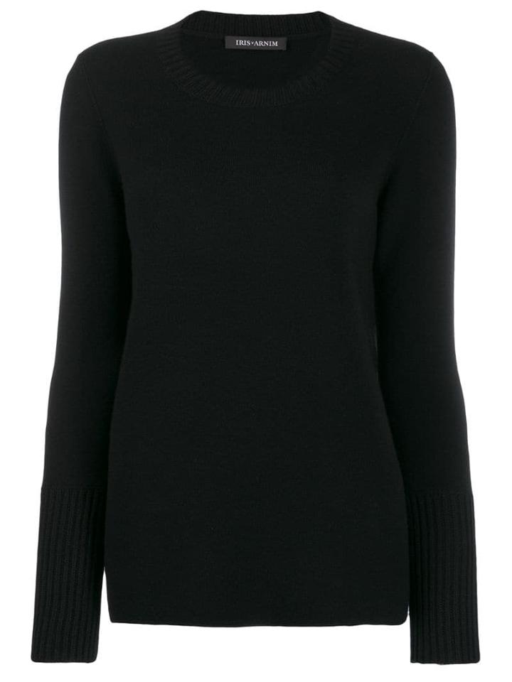 Iris Von Arnim Crew Neck Cashmere Jumper - Black