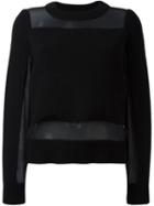 Rag & Bone Round Neck Jumper, Women's, Size: Medium, Black, Silk/spandex/elastane/merino
