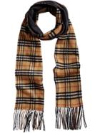 Burberry Double Faced Checked Scarf - Blue