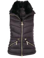 Barbour Furry Collar Padded Gilet - Blue