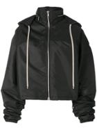 Rick Owens Oversized Zip Front Jacket - Black