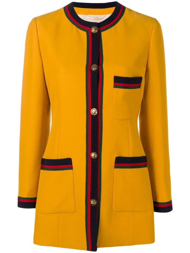 Gucci Web Detail Jacket - Yellow