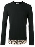 Mcq Alexander Mcqueen - Leopard Print Hem Sweatshirt - Men - Cotton/viscose - 50, Black, Cotton/viscose