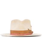 Nick Fouquet Contrast Trim Hat, Men's, Size: 56, Nude/neutrals, Beaver Fur/polyester