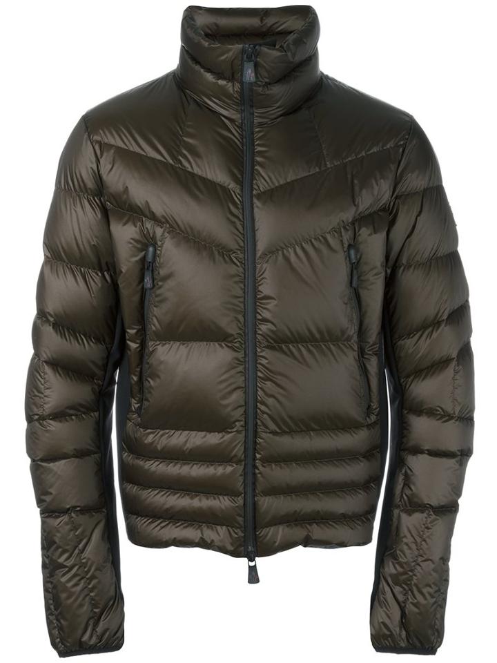 Moncler Grenoble Zipped High Neck Jacket, Men's, Size: 1, Green, Feather Down/nylon
