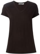T By Alexander Wang V-neck T-shirt, Women's, Size: S, Black, Cotton