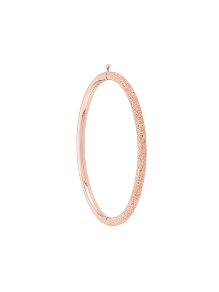 Carolina Bucci 18kt Rose Gold Florentine Finish Oval Bangle