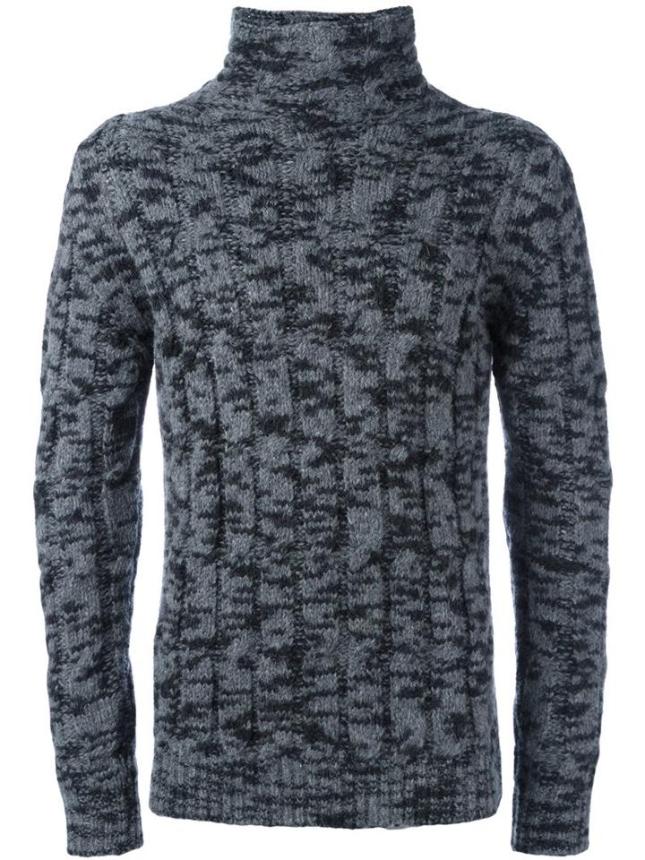 Roberto Collina Marled Funnel Neck Jumper