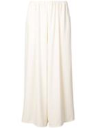 Dusan Cropped Palazzo Trousers - White