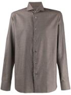 Corneliani Spread-collar Button-down Shirt - Brown
