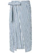 Eudon Choi Central Slit Striped Skirt - Blue