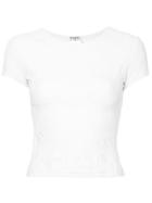 Chanel Vintage Camellia Embroidery T-shirt - White