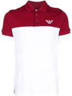 Emporio Armani Colour Block Polo Shirt - Red
