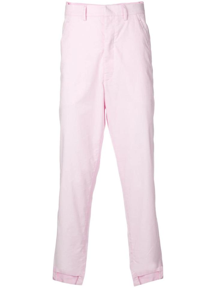 Maison Flaneur Step Hem Trousers - Pink