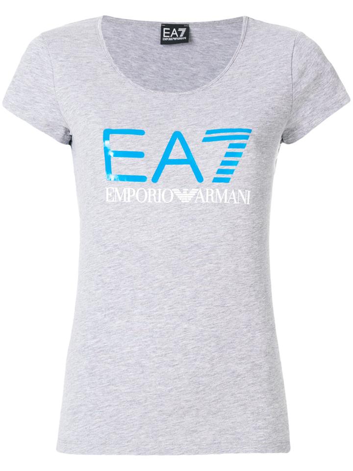 Ea7 Emporio Armani Scoop Logo T-shirt - Grey