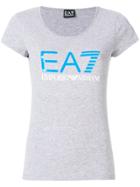 Ea7 Emporio Armani Scoop Logo T-shirt - Grey