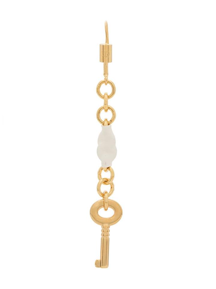 Mm6 Maison Margiela Key Pendant Earrings - Gold