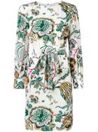 Tory Burch Floral Short Dress - Nude & Neutrals