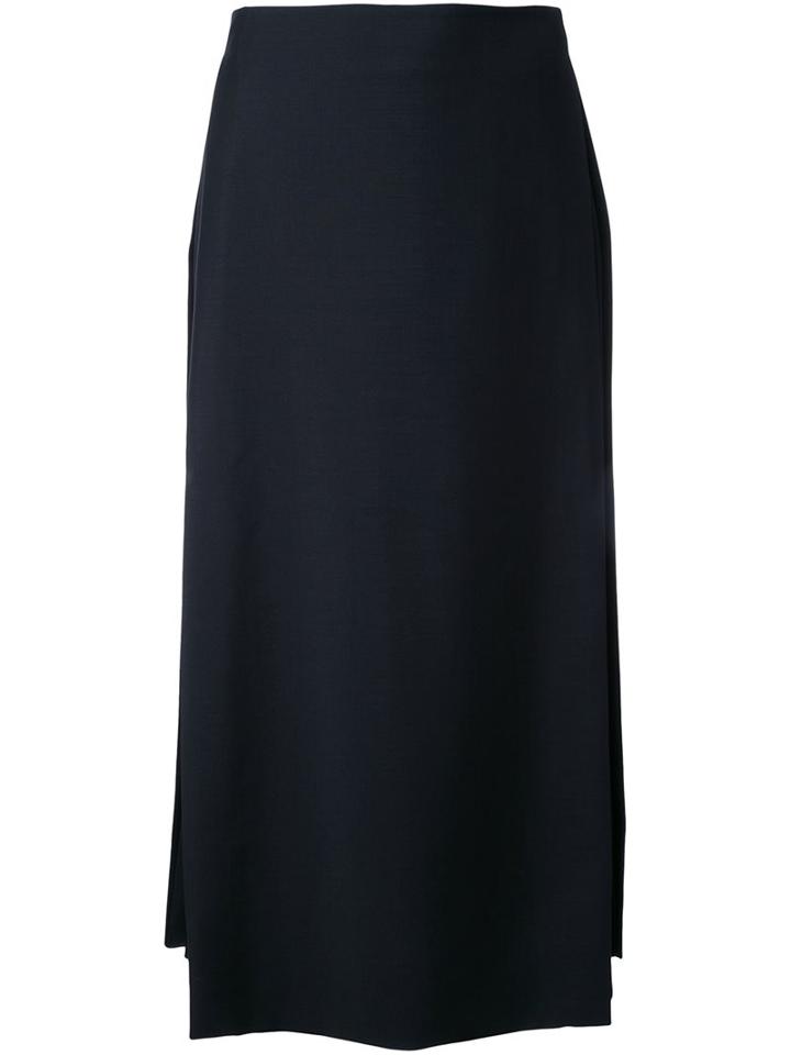 Fendi Pleated Side Midi Skirt