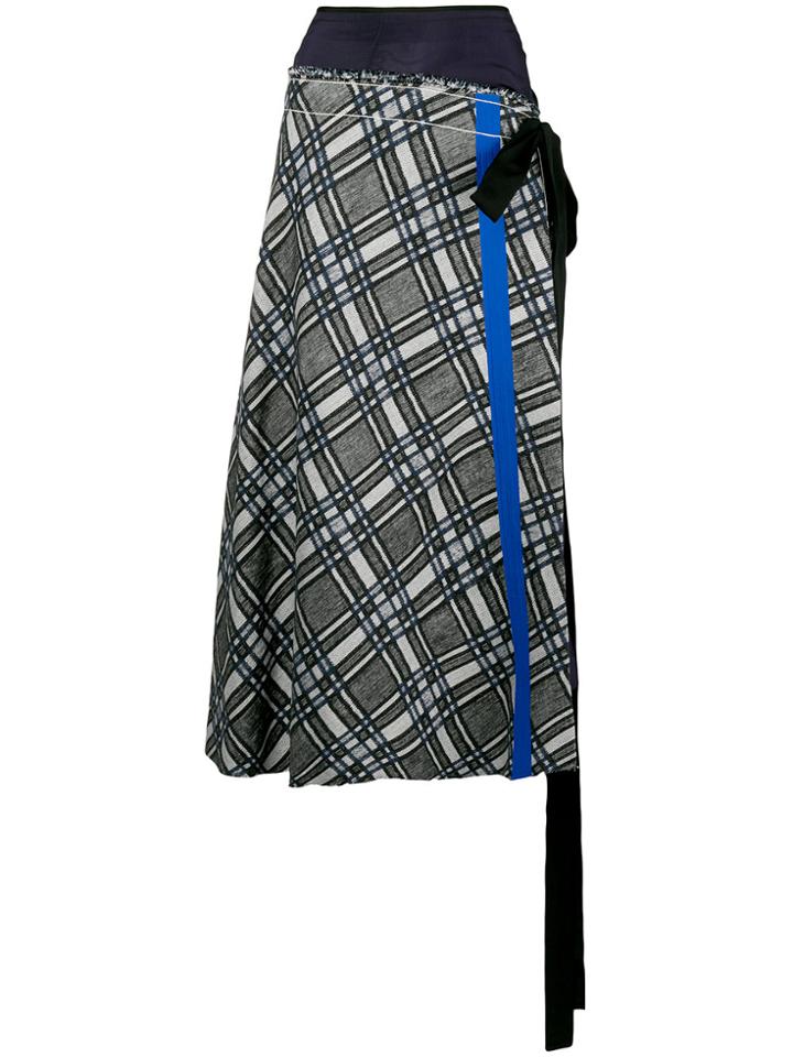Marni Contrasting Wrap Skirt - Grey